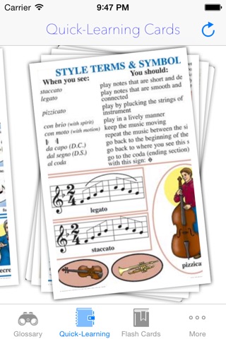 Musical term & flashcard:image illustrations with learning sheet and free video lesson screenshot 2