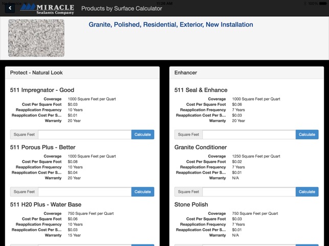 nhance cost per square foot patio miracle sealants calculator on the app store nhance cost per square foot patio miracle sealants calculator on the app store