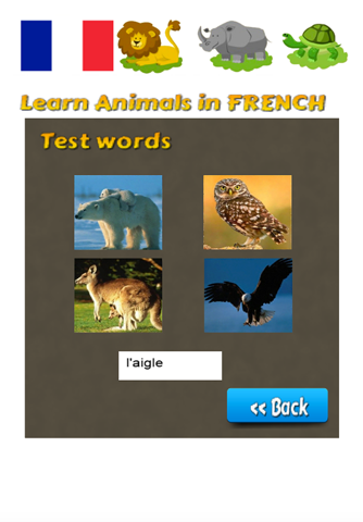 Learn Animals in French Language screenshot 3