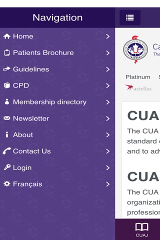 Canadian Urological Association mobile application screenshot 4