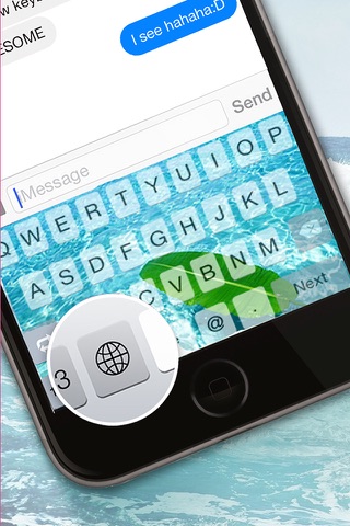 Custom Keyboard Ocean and Sea : Color & Wallpaper Themes in the Under Water World and Aquarium Style screenshot 2