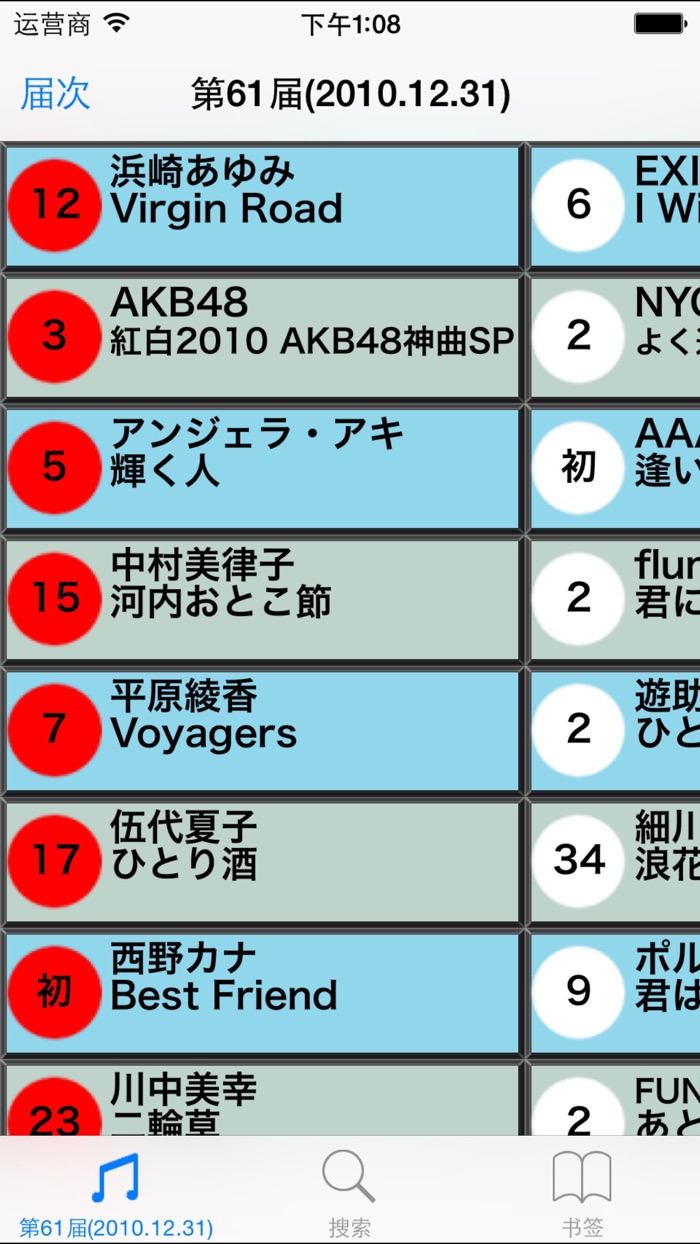 红白歌合战歌曲集 Lite
