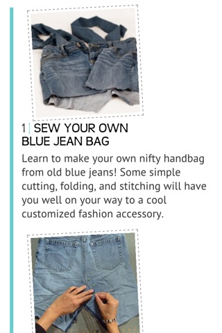 Sew Your Own Blue Jean Bag screenshot 2