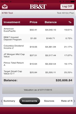 BB&T PlanTrac Mobile screenshot 3