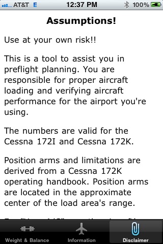 C172K Weight and Balance Calculator screenshot 4