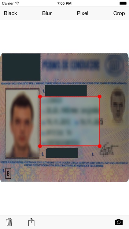 Redacted - easy way to redact part of an image