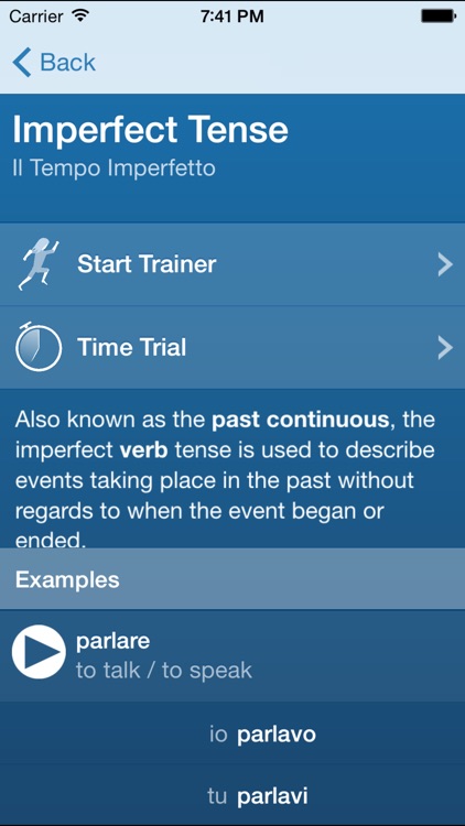 Italian Verbs Trainer