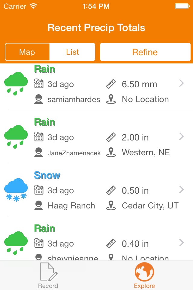 MyPrecip screenshot 4