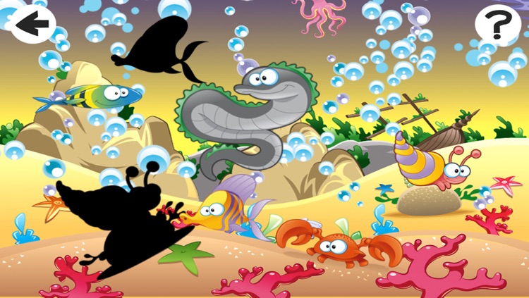 A Find the Shadow Game for Children: Learn and Play with Marine Animals screenshot-3