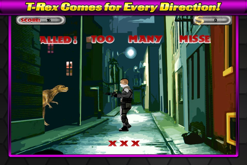 Jurassic Dinosaurs Attack vs Gangstar Shooter Free Games screenshot 3