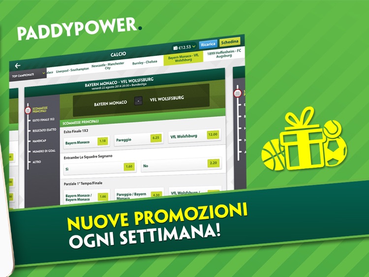 Scommesse Paddy Power per iPad. Calcio, Tennis, Serie A, Basket, Volley, Live Score. screenshot-3