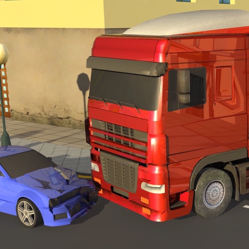 Transport Truck City Driving Icon