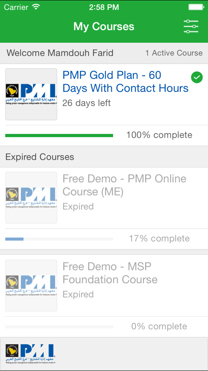 PMI Arabian Gulf Chapter Online PMP