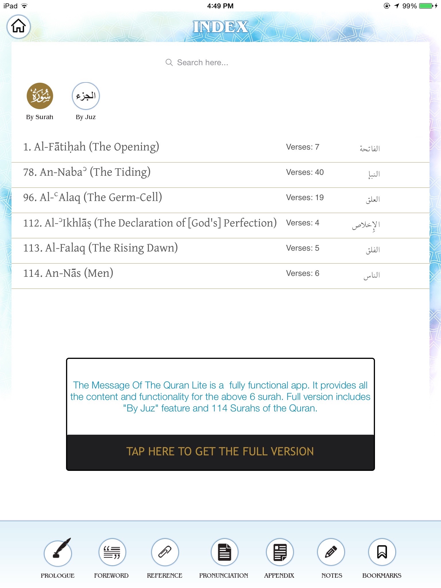 Message of the Quran Lite- Muhammad Asad's monumental translation and commentary screenshot 2