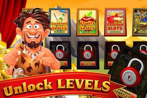 Caveman Stone in the Jungle Saga - Casino Vegas Slots Machine Game screenshot 3