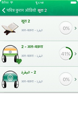 Quran Audio mp3 in Hindi and in Arabic screenshot 2