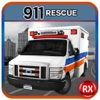 911 Rescue Ambulance Van - Drive Rush For Medical Emergency Parking