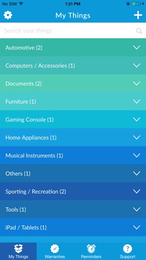 My Things Tracker