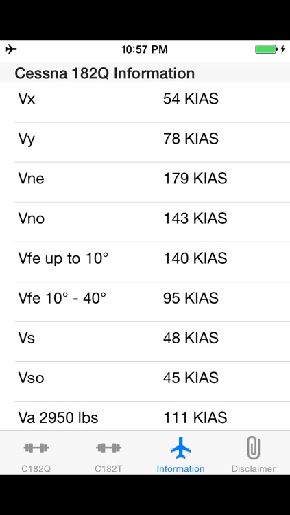 Skylane C182Q and C182T Weight and Balance Calculator screenshot-3