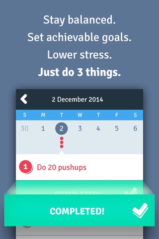 Do 3 Things (Pro Version) - Daily Procrastination and Motivation Tool Organizer screenshot 2