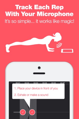 PushUp Counter - The Only Workout Tracker That Tracks Your Reps With Your Microphone! screenshot 2