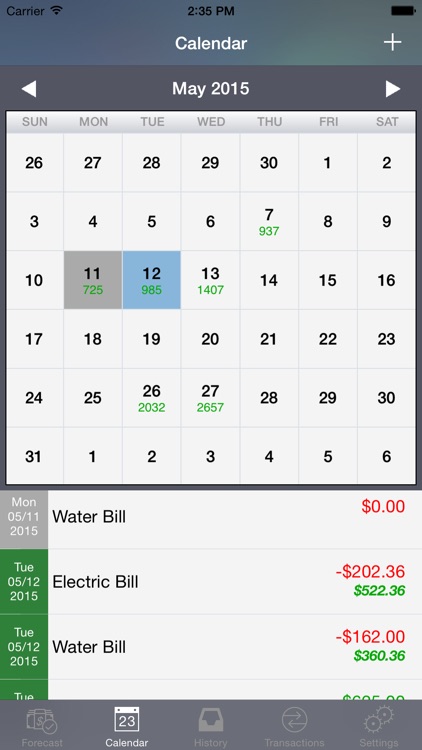 Cash Flow Cast - Personal finance expense tracker helping you manage your bills.