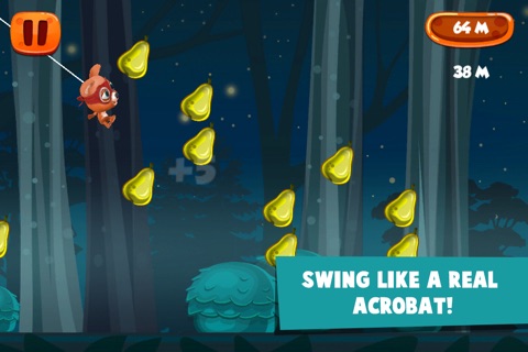 Flying with Rope Bear Game – Swing and Fly to Escape from Dark Forest screenshot 3