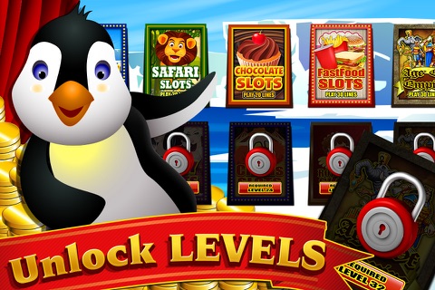 Play and Win the Ice Cold Lucky Penguin in Winter Land Casino Vegas Slots Machine screenshot 4