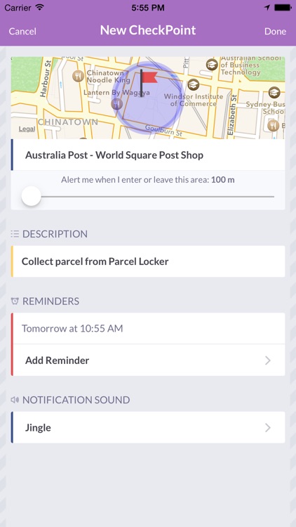 CheckPoint: Location-based Reminders