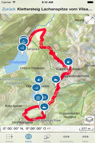 Klettersteige - outdooractive.com Themenapp screenshot 4