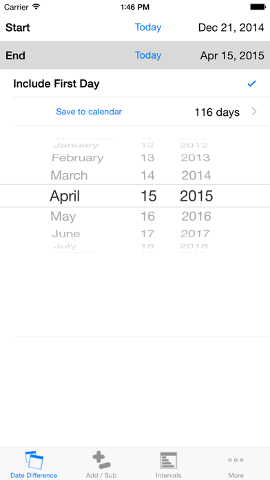 How to cancel & delete Date Difference Calculator from iphone & ipad 1