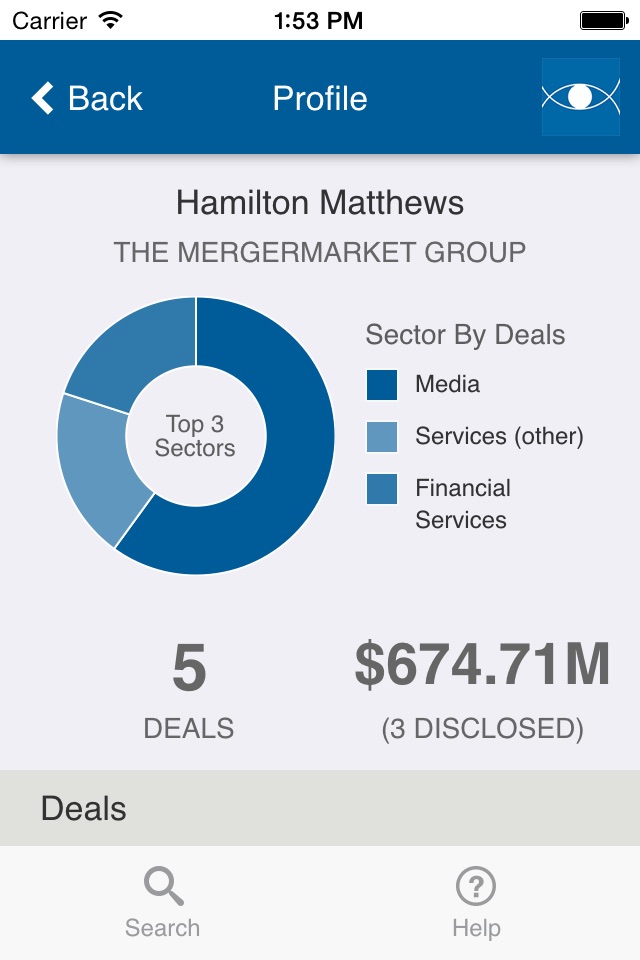 Mergermarket Profiler screenshot 3