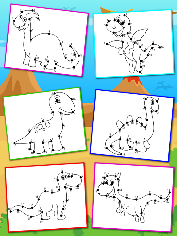 Dinosaurs Connect The Dots Coloring Book Dot To Dot Game For Kids App Price Drops