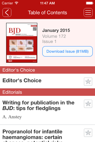 British Journal of Dermatology screenshot 3