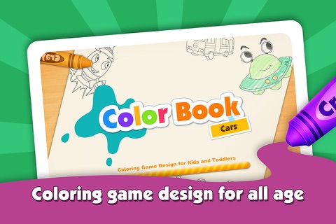 Kids Color Book: Cars - Educational Coloring & Painting Game Design for Kids and Toddler screenshot 4