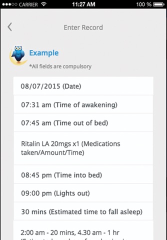 SleepDiary screenshot 2