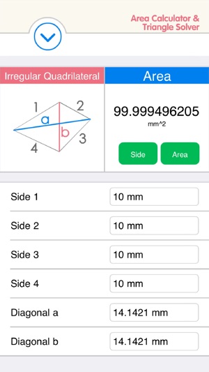 Area Calculator & Triangle Solver - Quad