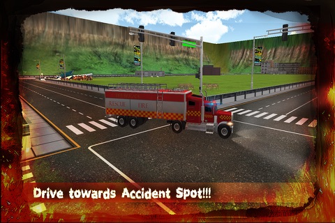 fire truck emergency evacuation vehicle parking Game 3D screenshot 3