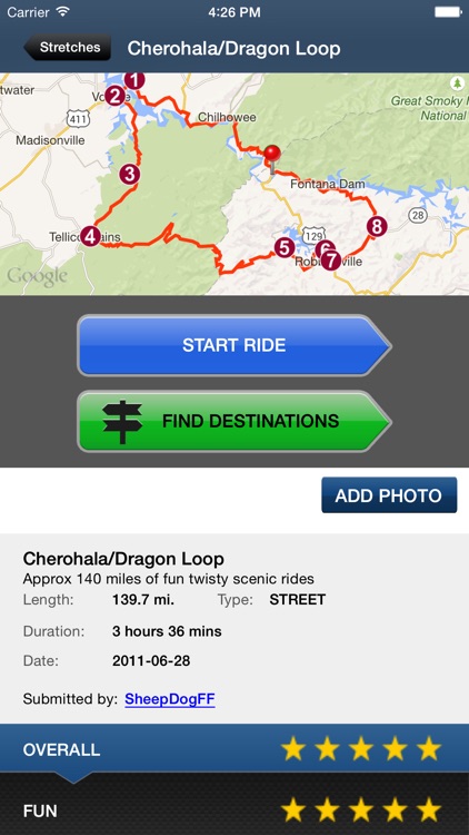 Greatest Road Motorcycle Rider GPS Road Finder