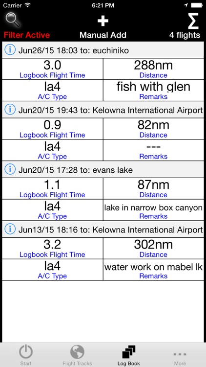 HandyStats Pilot Logbook