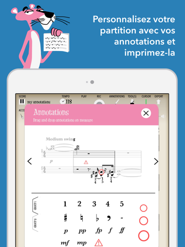 La Panthère rose (partition musicale interactive) screenshot 4