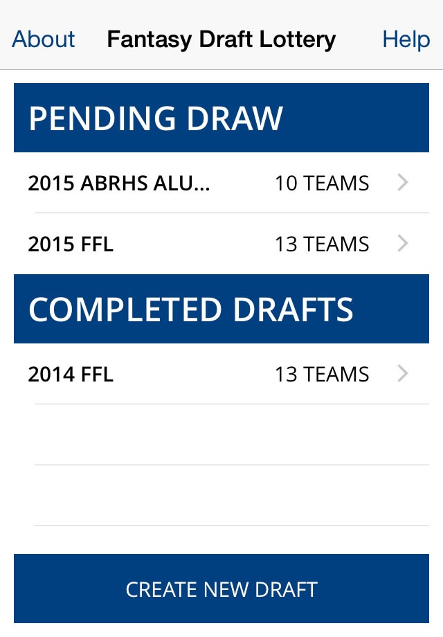 Fantasy Draft Lottery screenshot 2