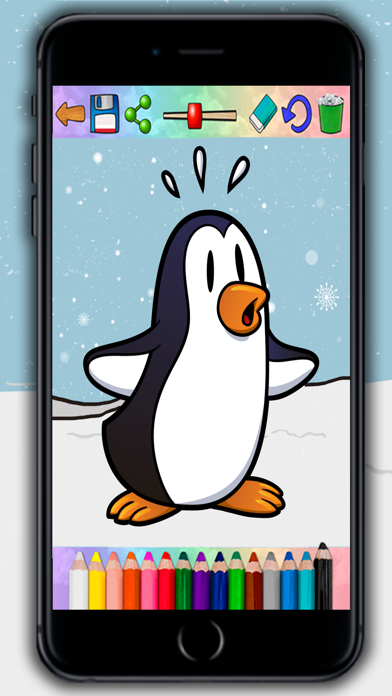 How to cancel & delete Paint magic penguins – coloring penguins and paint from iphone & ipad 1