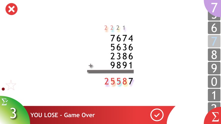 "Add" - play random sums or create your own challenging sums