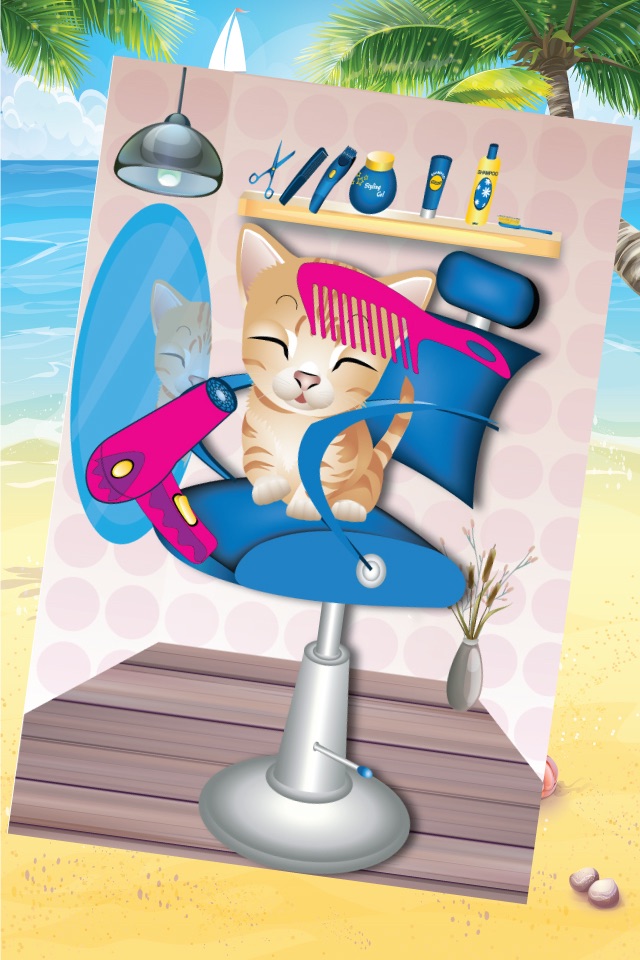 Cute Kitty Salon - Crazy little pet wash, dressup and cat makeover spa salon game screenshot 3