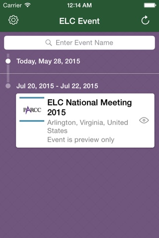PARCC Meetings screenshot 2