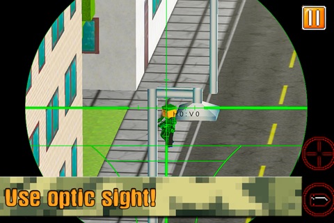 Cube War: City Sniper 3D Full screenshot 2