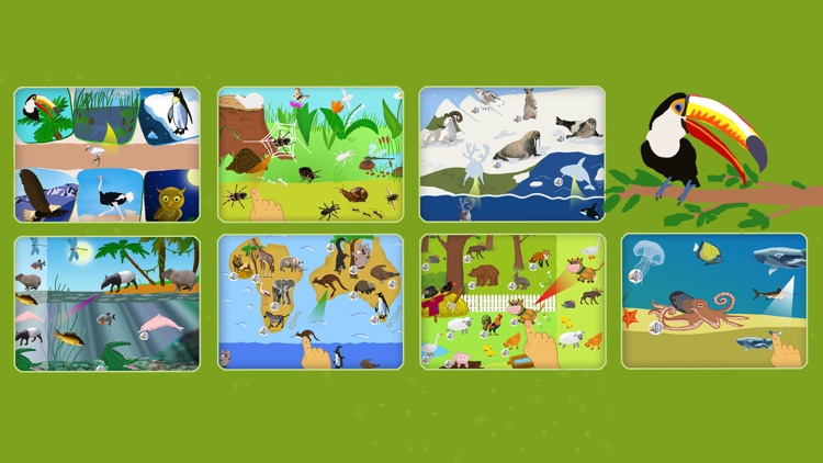 кто где живет - в мире животных - образовательная игра для детей от 2 лет, обучение дошкольников screenshot-1