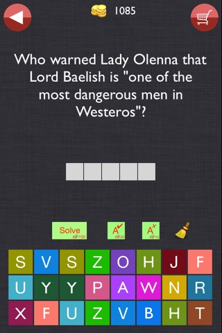 Trivia Quiz - For Throne Game Fans Guess the right word screenshot 3