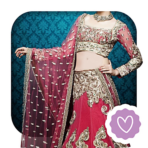 Indian Wedding Dress Lehenga Sari Photo Montage FREE icon